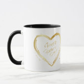 Mug Happy Fête des pères Elegant Gold Calligraphie Lux (Gauche)