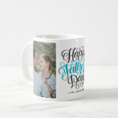 Mug Happy Fête des pères Hand Lettering Photo Collage (Devant gauche)