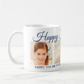 Mug Happy Fête des pères Navy Script photo Collage (Gauche)
