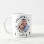 Mug Happy Fête des pères Pet Photo Best Chien Papa (Gauche)