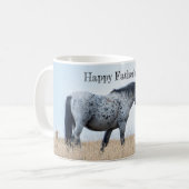 Mug Happy Fête des pères Sauvage Cheval Stallion et Fo (Devant gauche)