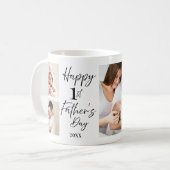 Mug Happy First Father's Day Dad 5 Photo Collage   (Devant gauche)