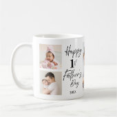 Mug Happy First Father's Day Dad 5 Photo Collage   (Gauche)