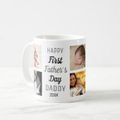 Mug Happy First Father's Day Daddy 8 Photo Collage (Devant gauche)