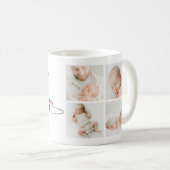 Mug Happy First Father's Day Photo Collage & Quote (Devant droit)