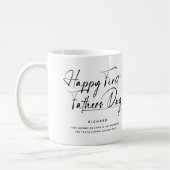 Mug Happy First Father's Day Photo Collage & Quote (Gauche)