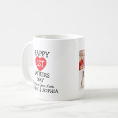 Mug Happy First Fête des pères 4 Photo Collage (Devant gauche)