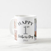 Mug Happy First Fête des pères 5 Photo Collage  (Devant gauche)