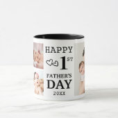 Mug Happy First Fête des pères 5 Photo Collage (Centre)