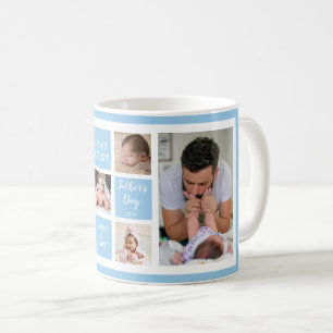 Mug Happy First Fête des pères Baby Blue 5 Photo Col