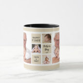 Mug Happy First Fête des pères Papa 5 Photo Collage   (Centre)
