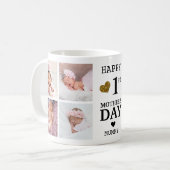 Mug Happy First Mother's Day Mummy 5 Photo Collage  (Devant gauche)