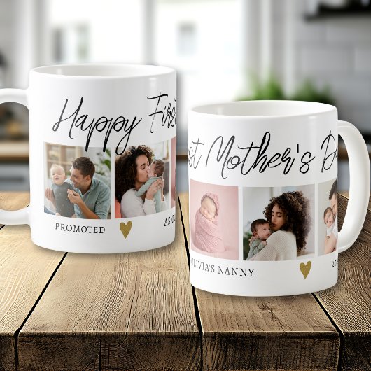 Mug Happy First Mothers Day Nanny 5 Photo Collage
