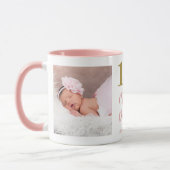 Mug Happy First Mother's Day Pink And Gold 2 Photo (Gauche)