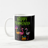 Mug Happy Flamingoween Y Flamingos Funny Halloween Cos (Gauche)