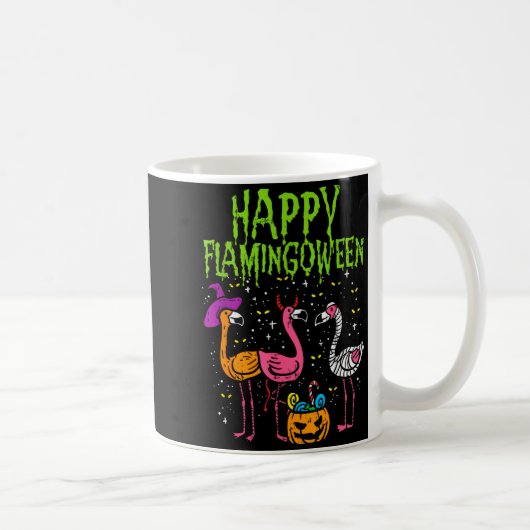 Mug Happy Flamingoween Y Flamingos Funny Halloween Cos (Droite)