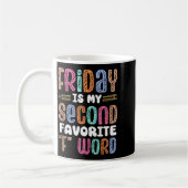 Mug Happy Friday Fri Yay Prof École Mème Débardeur (Gauche)