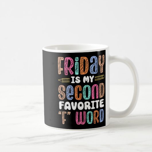 Mug Happy Friday Fri Yay Prof École Mème Débardeur (Droite)