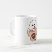 Mug Happy Ghost aime Sticker café (Devant gauche)