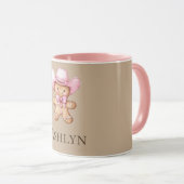 Mug Happy Gingerbread Pain rose Nom de la fille (Devant droit)