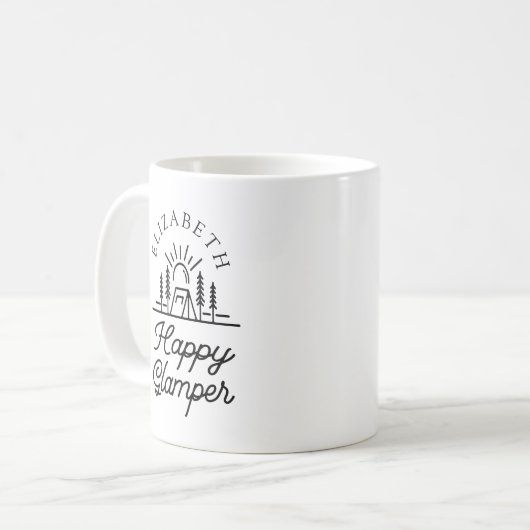 Mug Happy glamper monogramme (Devant gauche)