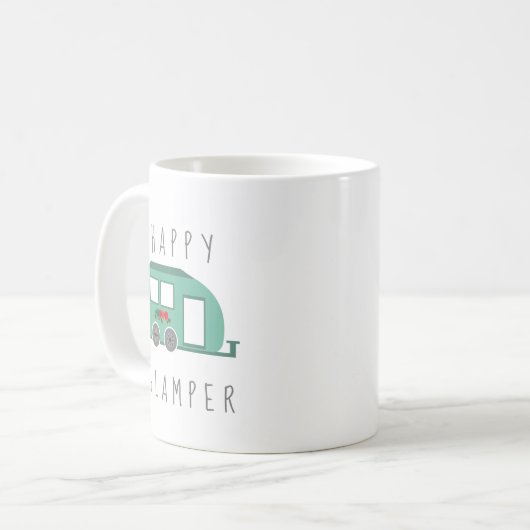 Mug Happy Glamper RV Women's Camping (Devant gauche)