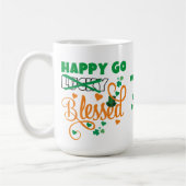 Mug HAPPY GO Lucky BLESSED Personal St Patrick's Day (Gauche)