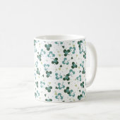 Mug Happy Green Clover Feuille Motif d'art III (Devant droit)