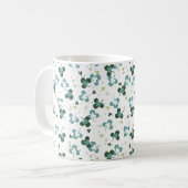 Mug Happy Green Clover Feuille Motif d'art III (Devant gauche)
