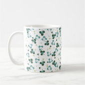 Mug Happy Green Clover Feuille Motif d'art III (Gauche)