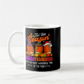 Mug Happy Hallothanksmas Funny Halloween Thanksgiving (Gauche)
