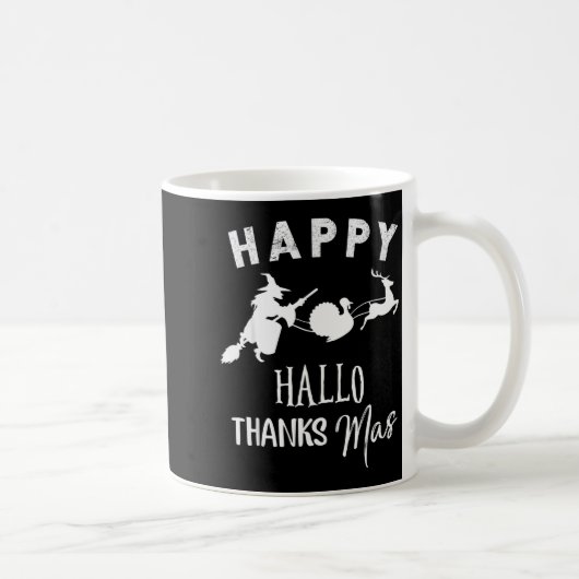Mug Happy Hallothanksmas Halloween Witch Thanksgiving  (Droite)