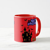 Mug Happy Halloween bright red (Devant droit)