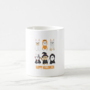 Mug Happy Halloween Carlins Chiens mignonnes Français