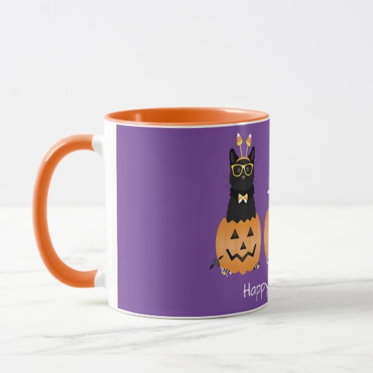 Mug Happy Halloween Cats Jack-o'-lantern (Gauche)