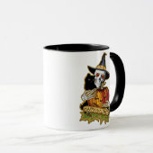 Mug Happy Halloween Chat noir, Crâne et Citrouille (Devant droit)