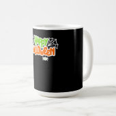 Mug Happy Halloween coloré mignon araignée Web (Devant droit)