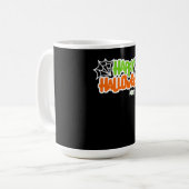Mug Happy Halloween coloré mignon araignée Web (Devant gauche)