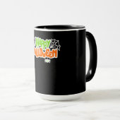 Mug Happy Halloween coloré mignon araignée Web (Devant droit)