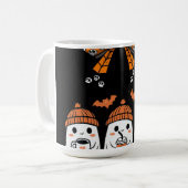 Mug Happy Halloween – fantômes café mignons (Devant gauche)