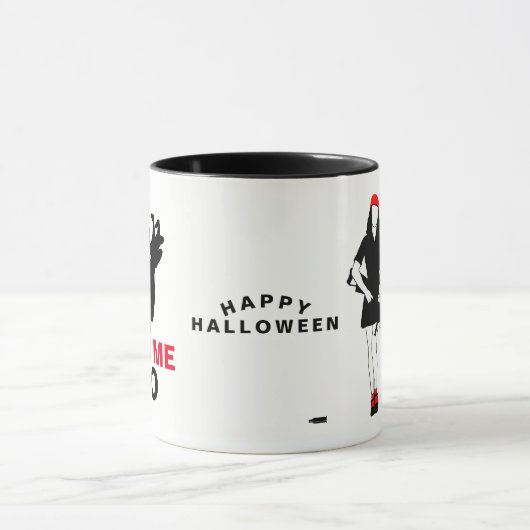 Mug Happy Halloween Funny Horror personnalisable (Centre)