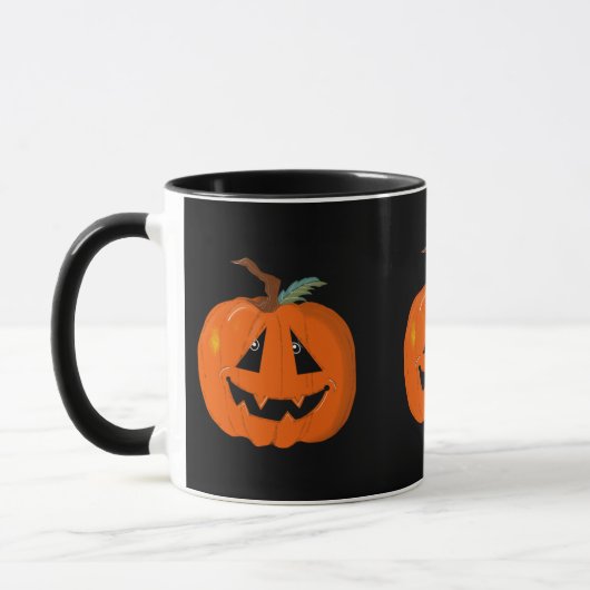 Mug Happy Halloween Jack-o'-lantern Illustration Art (Gauche)
