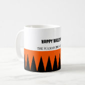Mug Happy Halloween Orange Black Personnalisé (Devant gauche)