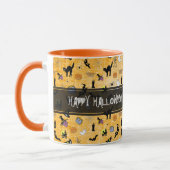 Mug "Happy Halloween" Random Iconic Motif Orange (Gauche)
