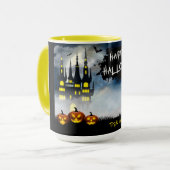Mug Happy Halloween scène hantée (Devant gauche)