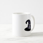 Mug Happy Halloween Witch Illustration Nom et initiale (Devant droit)