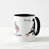 Mug Happy Halloween Zombie Fighting Funny personnalisa (Devant droit)