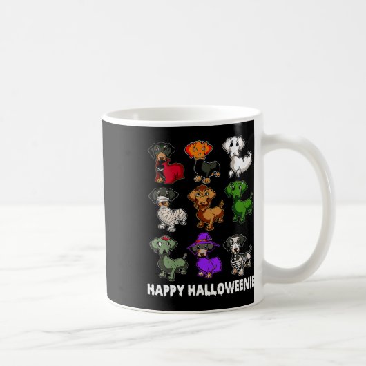 Mug Happy Halloweenie Dachshund Dachshund Halloween Gi (Droite)
