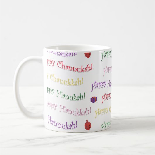 Mug Happy Hannukah Patterned (Gauche)