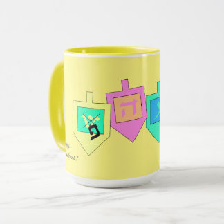 Mug Happy Hanoukka anglais hébreu